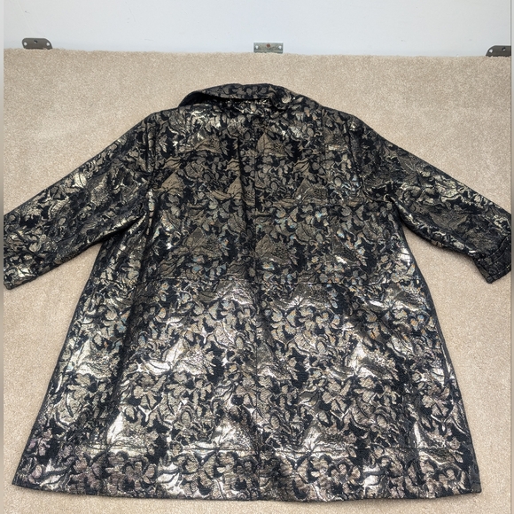 Lane Bryant Brocade Blazer Black and Gold Size 18/20 - Picture 9 of 15